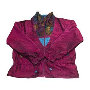 Vintage Winterset Windbreaker Women's Size S Burgundy Jacket